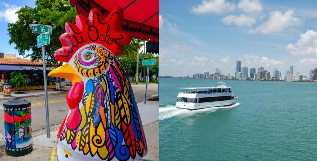 Miami City, Little Havana and Millionaire’s Row Boat Tour Combo plus a FREE Bicycle Rental in South Beach